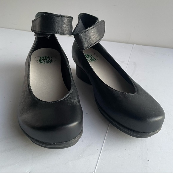 LOINTS OF HOLLAND Sydney Charlotte Shoes US 9.5 Black Mary Jane Ankle Strap Clog - Picture 4 of 17